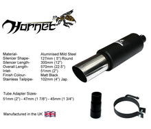 Load image into Gallery viewer, Hornet Universal Race Can Exhaust - 4" Slashed Tailpipe