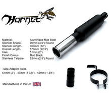 Load image into Gallery viewer, Hornet Exhaust Universal Sports Bomb - Single 2.5" Round Stainless Steel Tailpipe